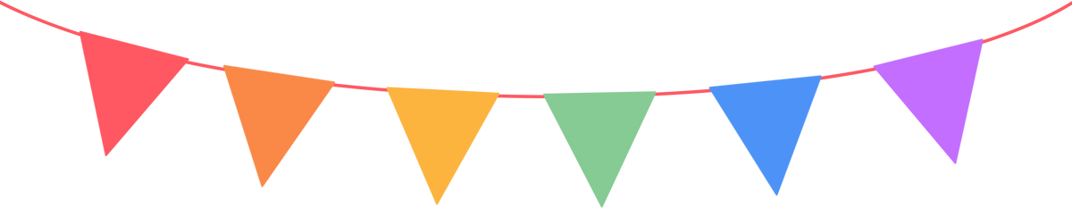 Simple Colorful Triangle Party Banner